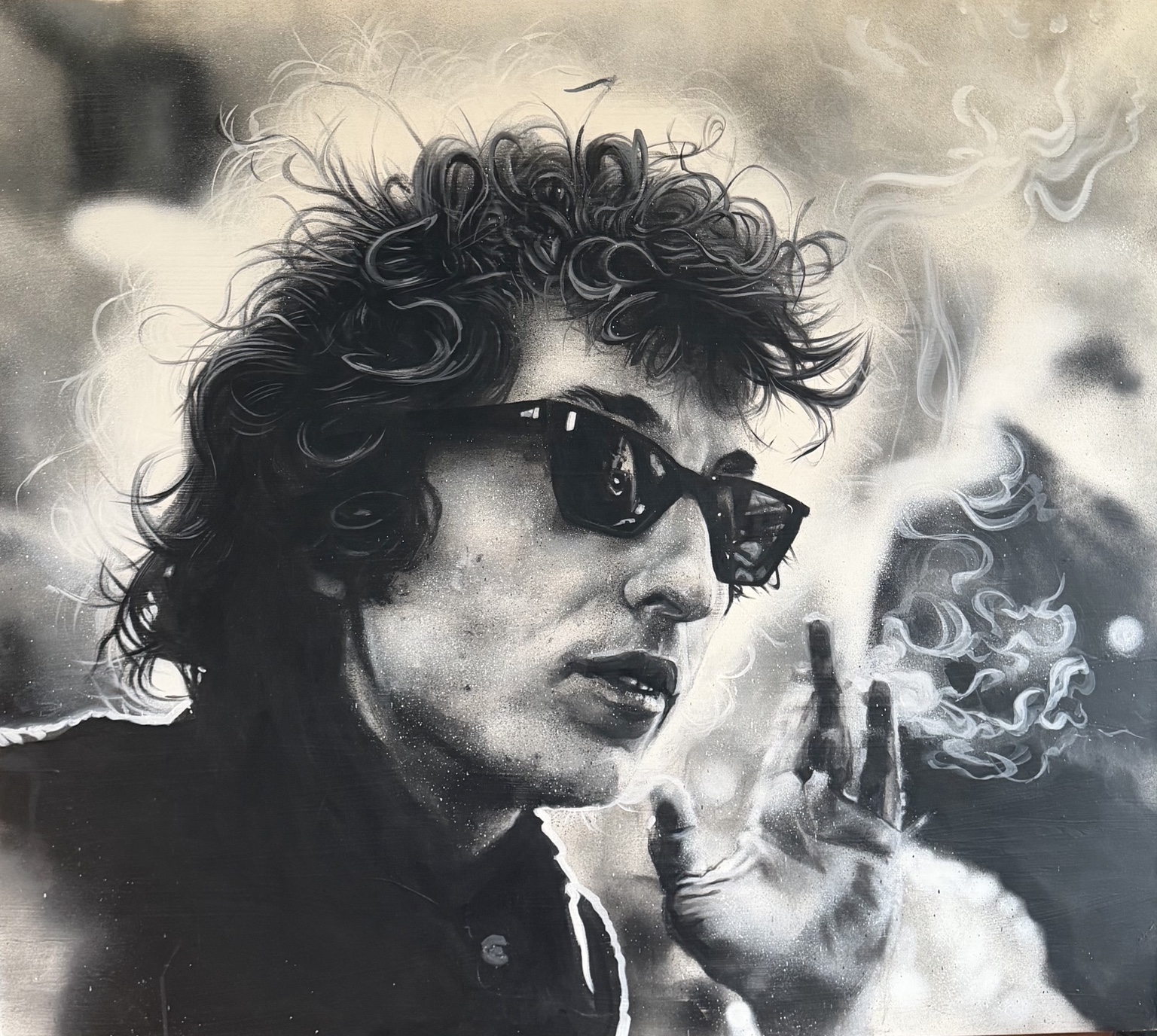 CHANGING TIMES — Bob Dylan, painting by Flynn